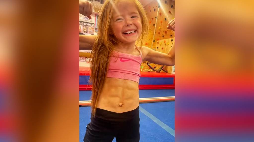 Siebenjährige Kynlee hat mehr Bauchmuskeln als viele andere