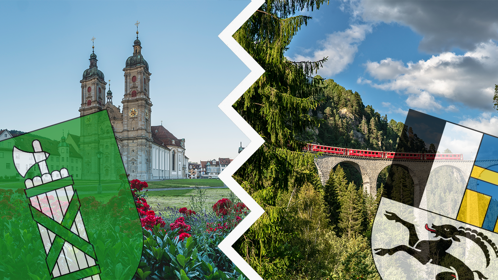 Teste in unserem Quiz dein Wissen rund um die Kantone St.Gallen und Graubünden.