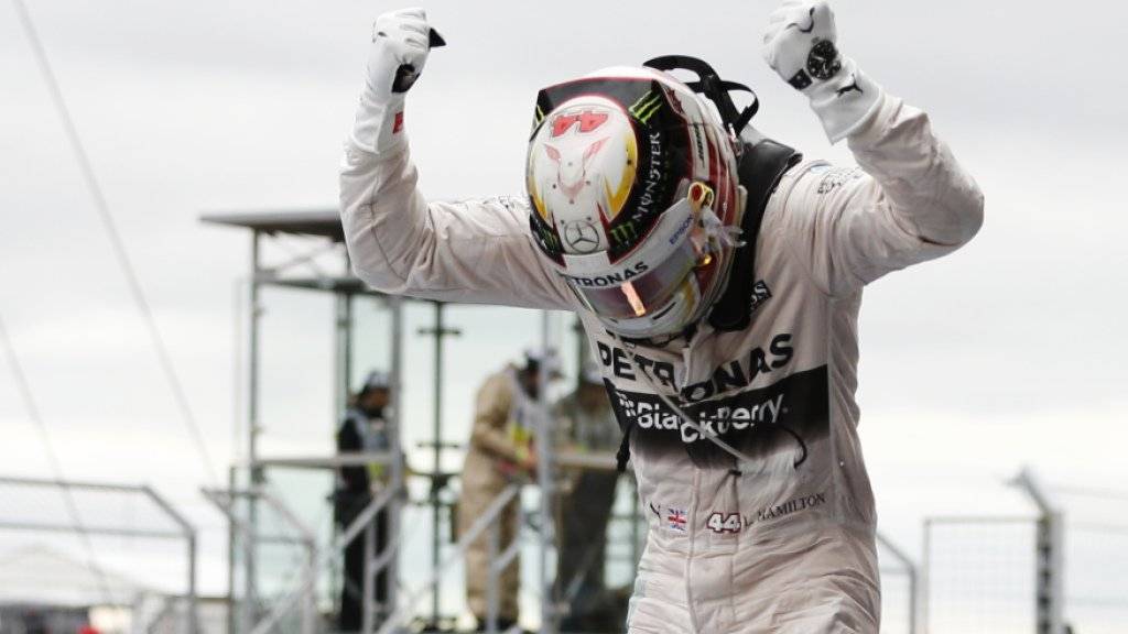 Lewis Hamilton bejubelt den Tagessieg in Austin und seinen dritten WM-Titel