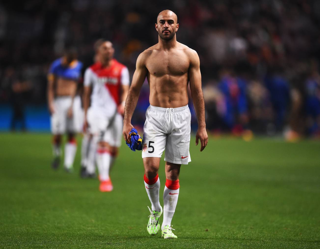 MONACO - APRIL 22: Aymen Abdennour of Monaco looks dejected after the UEFA Champions League quarter-final second leg match between AS Monaco FC and Juventus at Stade Louis II on April 22, 2015 in Monaco, Monaco.  (Photo by Laurence Griffiths/Getty Images)