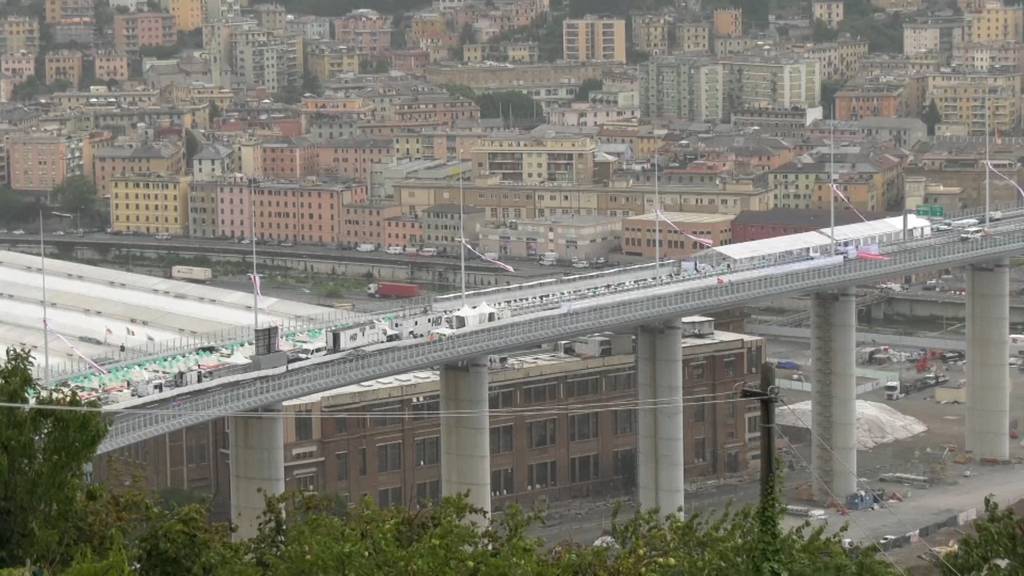 Neue Autobahnbrücke in Genua wird feierlich eingeweiht