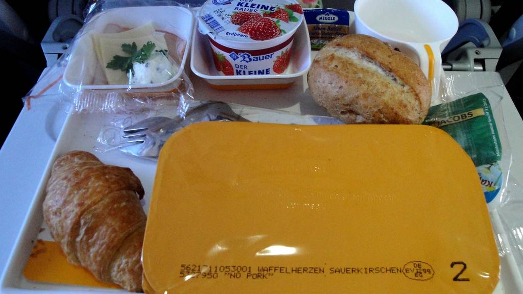 Essen im Flugzeug