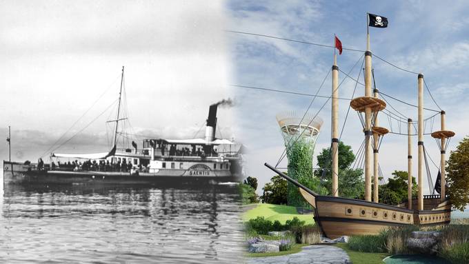 Dampfschiff statt Piratenschiff: Hier könnte die «Säntis» stehen