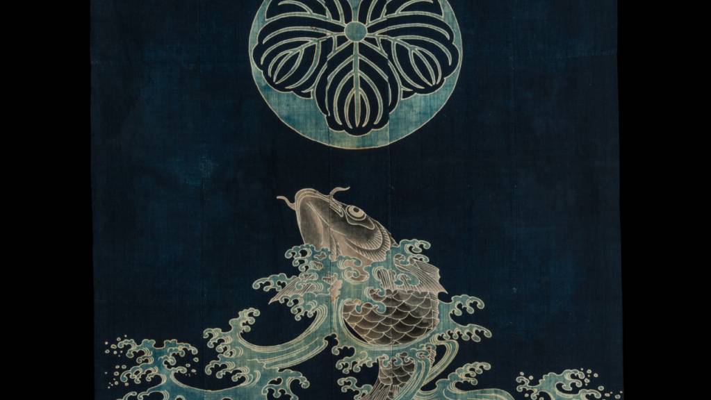 Japanischer Bettüberwurf aus dem frühen 20. Jahrhundert.