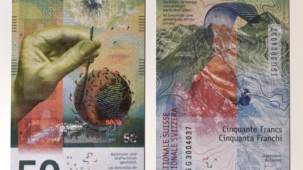 Die neue Schweizer 50-Franken-Note ist der schönste Geldschein des Jahres 2016. (Archivbild)