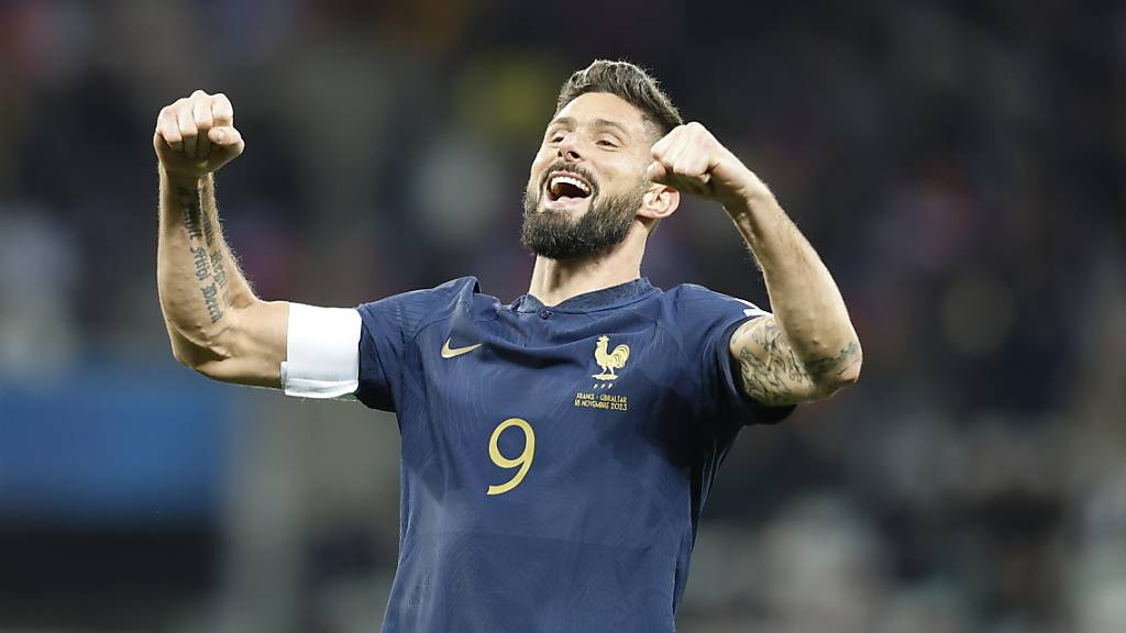 Olivier Giroud stellte mit zwei späten Toren den 14:0-Rekordsieg Frankreichs gegen Gibraltar sicher