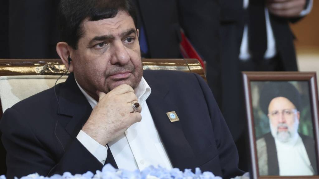 HANDOUT - Irans Interimspräsident Mohammed Mochber. Foto: Sergey Savostyanov/Pool Sputnik Kremlin/AP/dpa - ACHTUNG: Nur zur redaktionellen Verwendung und nur mit vollständiger Nennung des vorstehenden Credits