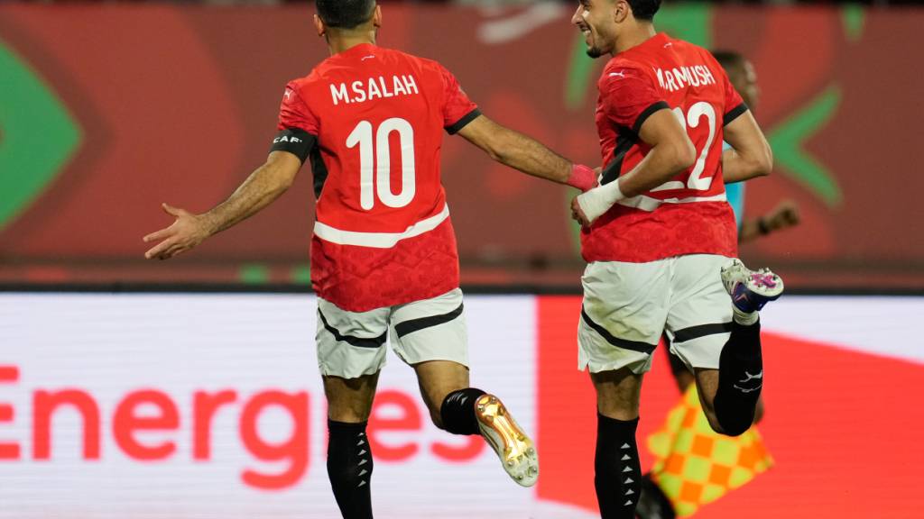 Matchwinnr für Ägypten in Agadir: Mohamed Salah (li.) jubelt nach seinem Siegtor gegen Südafrika