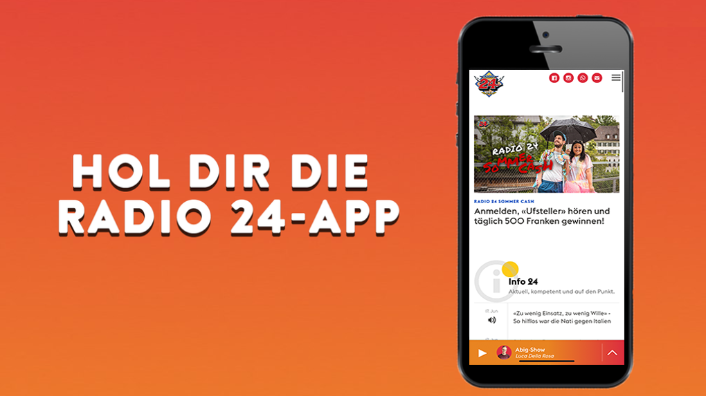 Die Radio 24-App im frischen Design ist da!