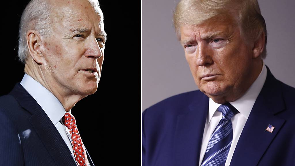 Der designierte US-Präsidentschaftskandidat Joe Biden (links) liegt laut einer Fox-News-Umfrage derzeit in wichtigen Swing-States vor dem Amtsinhaber Donald Trump. (Archivbild)