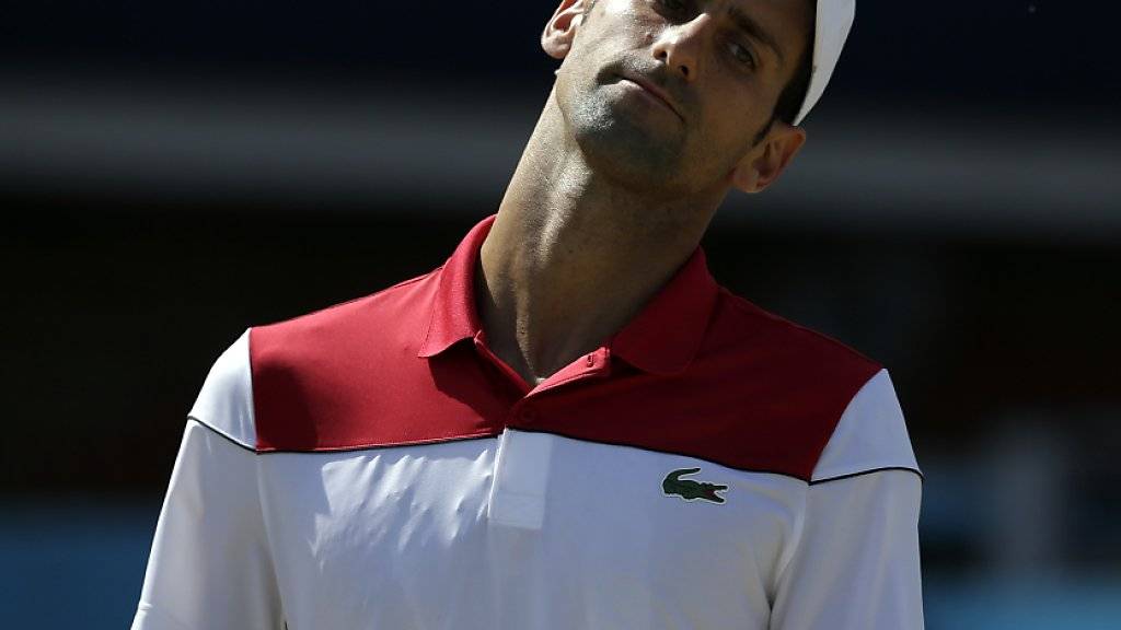 Novak Djokovic musste sich im Final im Queen's Club von London Marin Cilic geschlagen geben