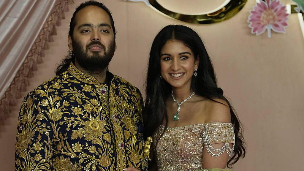 Das glückliche Paar: Anant Ambani und Radhika Merchant geben sich am Freitag in Indien das Ja-Wort.