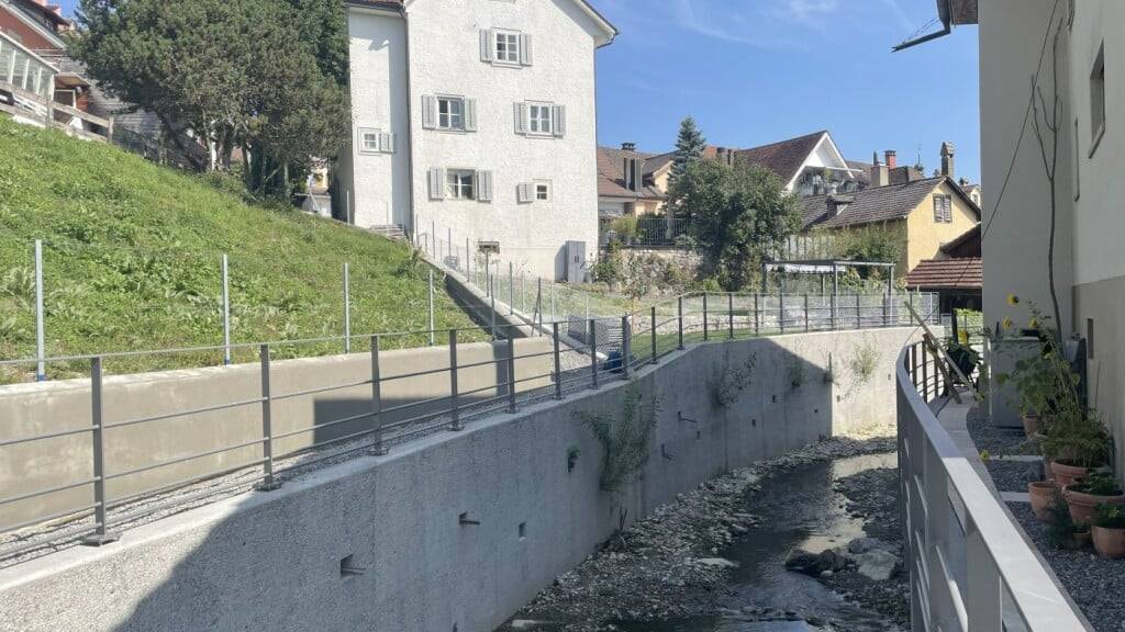 Der Wynakanal im Gebiet Hinder Mühli in Beromünster LU wurde saniert und hochwassersicherer gebaut.