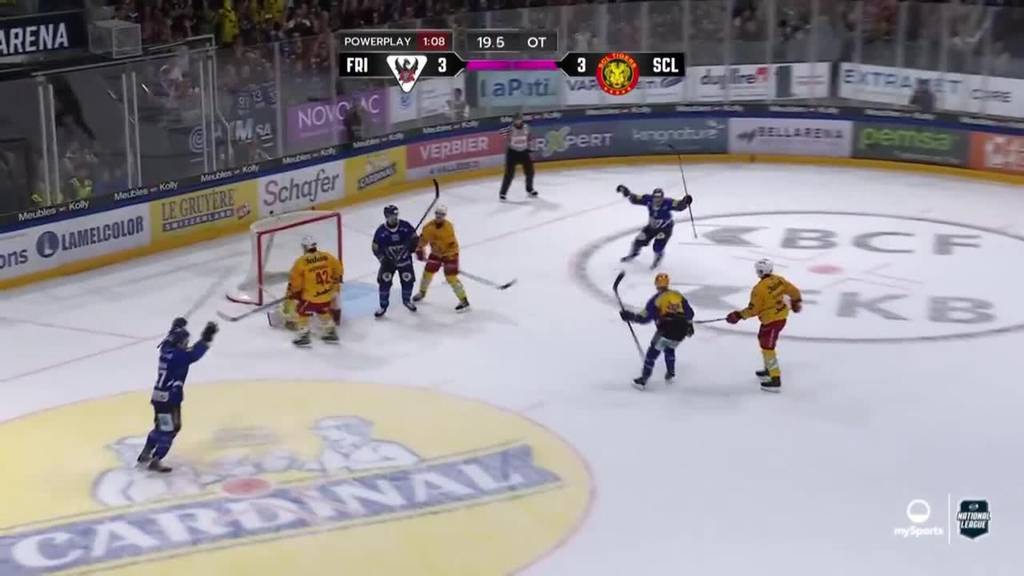 Fribourg gewinnt gegen die SCL Tigers mit 4:3 nach Verlängerung
