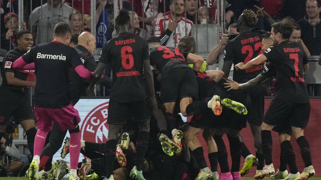 Leverkusen durfte nach dem späten 2:2 über einen Punkt in München jubeln