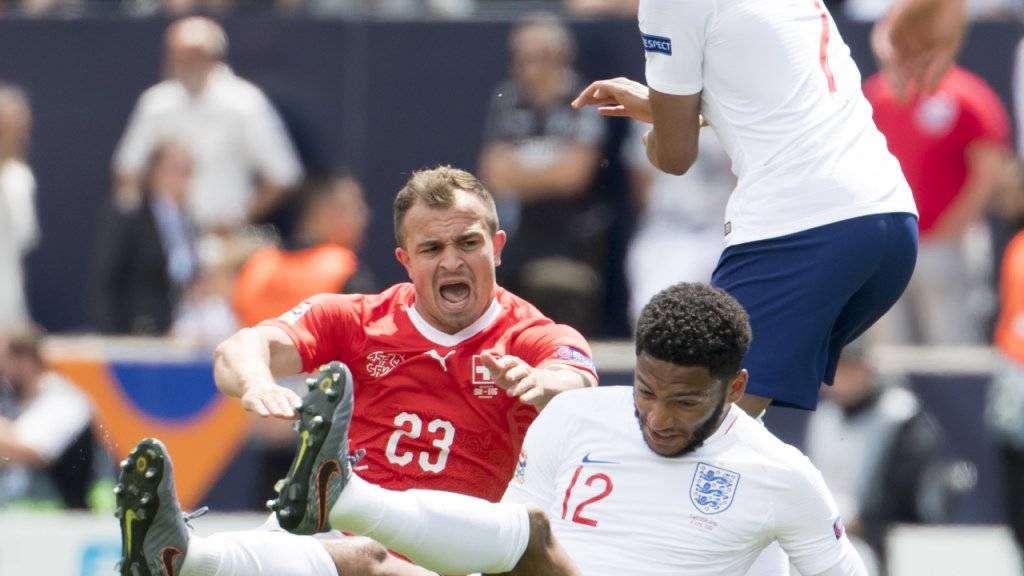 Xherdan Shaqiri hat sich vor Monatsfrist beim Nations-League-Spiel um Platz 3 gegen England einen Muskelriss in der Wade zugezogen