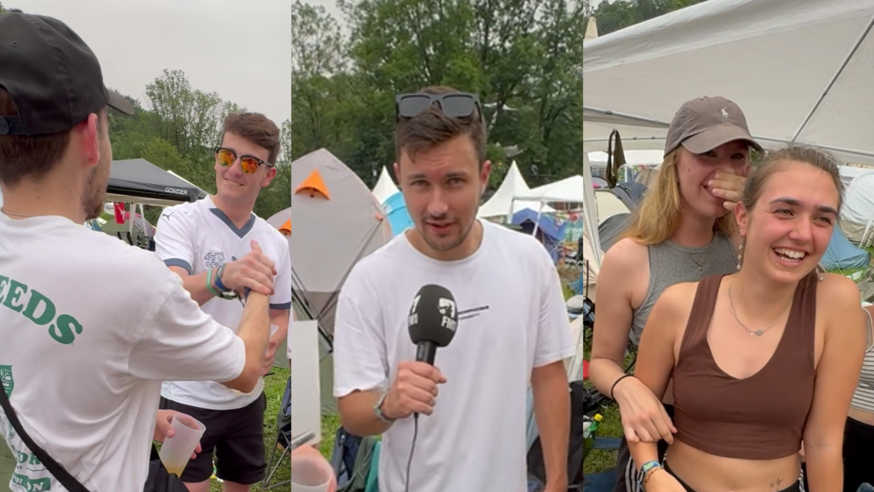 Dominik testest das Wissen der Festival-Besucher