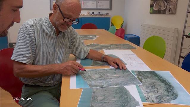 Geologen untersuchen Felssturz