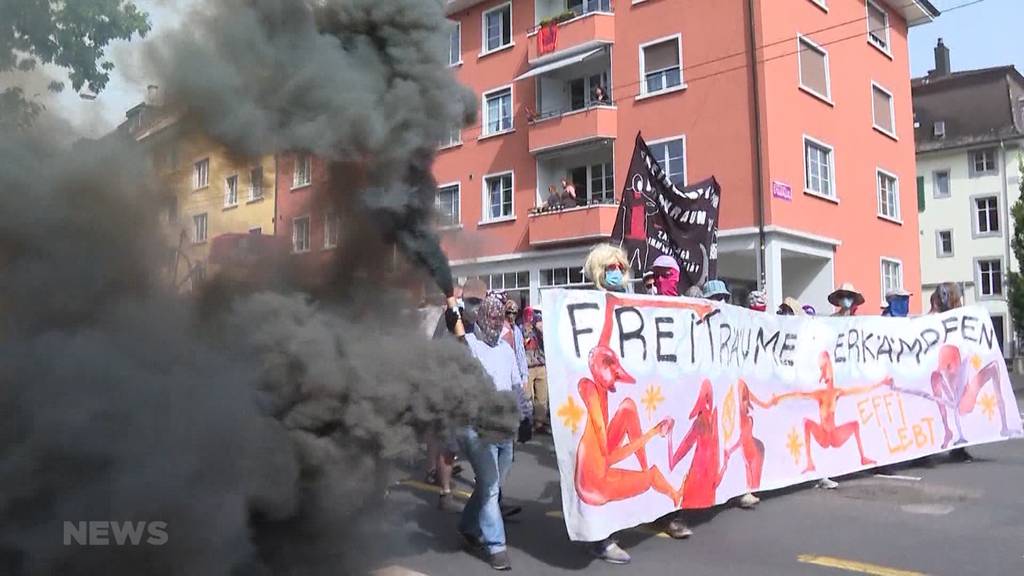 Solidarität für Hausbesetzer: Nach Effy-Prozess fordern Demonstranten mehr Freiraum