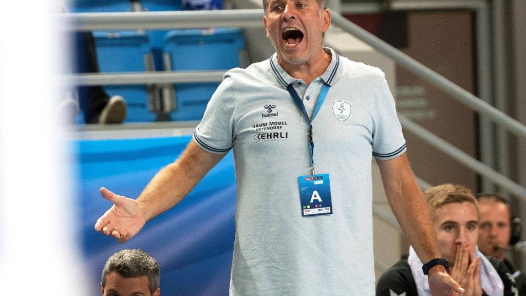 Überraschender Punktverlust: Meister Wacker Thun mit Coach Martin Rubin kam gegen GC/Amicitia nur zu einem Remis