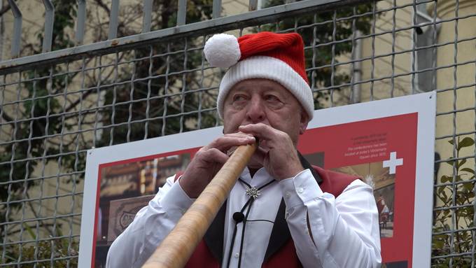 Alphornkonzert in 20 Meter tiefer Schleuse