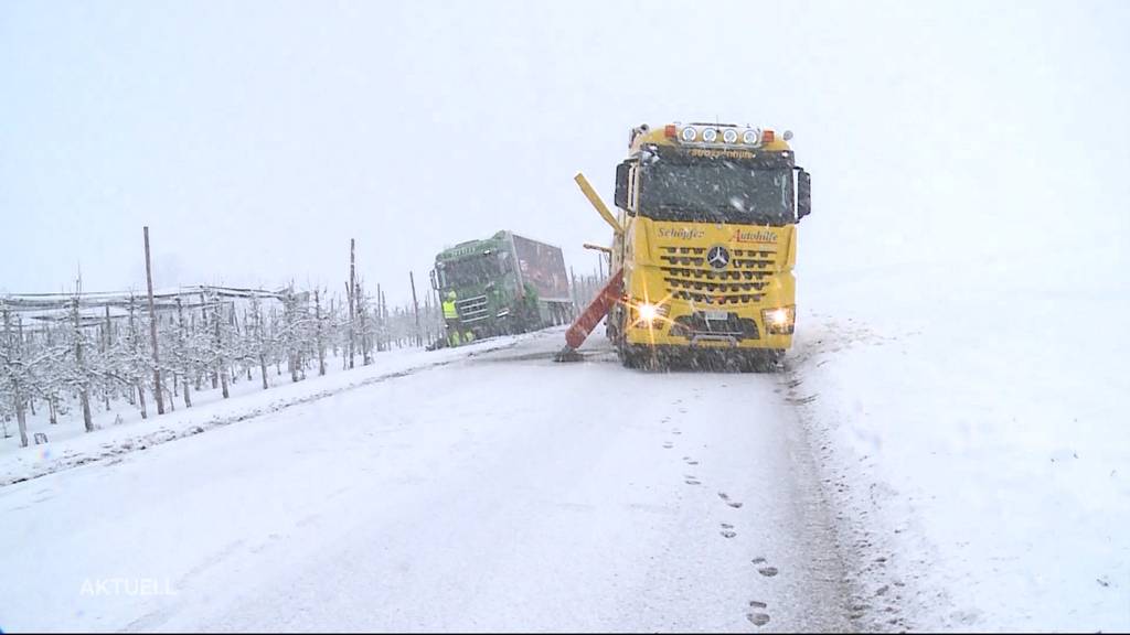 Schnee und Eis: Pannendienst im Einsatz