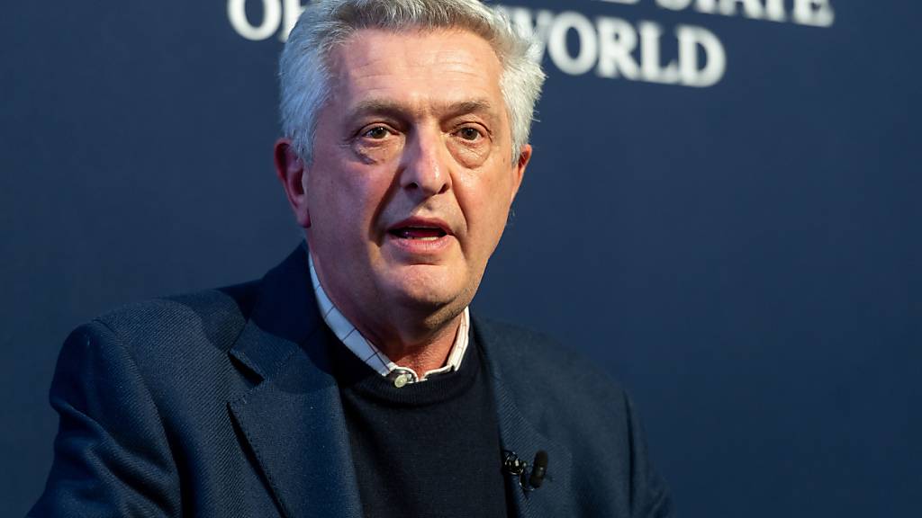 FILED - Filippo Grandi hat für die Ukraine ein neues Hilfspaket von 100 Millionen US-Dollar (rund 93 Millionen Euro) angekündigt. Photo: Sandra Blaser/World Economic Forum/dpa - ATTENTION: editorial use only and only if the credit mentioned above is referenced in full
