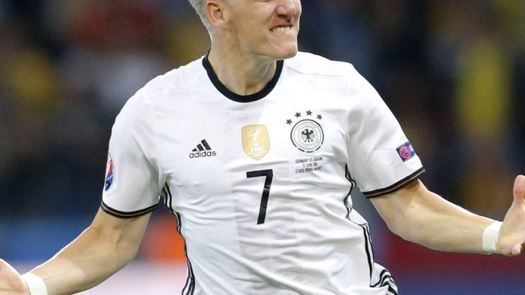 Bastian Schweinsteiger erzielte am Sonntag gegen die Ukraine erstmals seit 2011 wieder einen Treffer für das deutsche Nationalteam