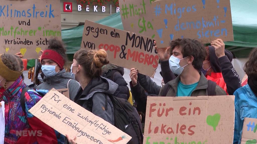 Gemeinsamer Feind: Klima-Jugend und Markt-Fahrer spannen zusammen gegen die Stadt Bern