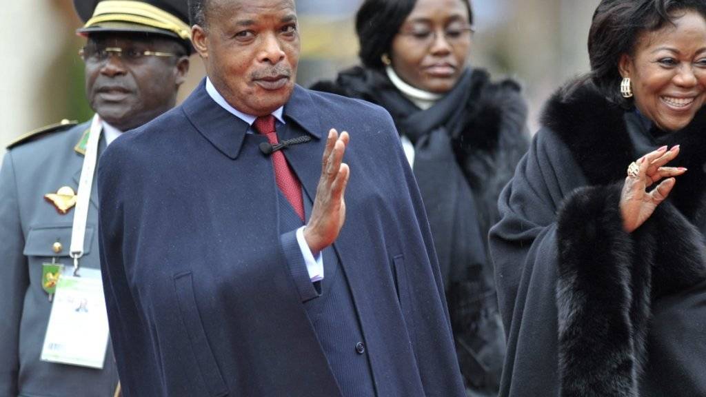 An ihm entzünden sich die Proteste in Kongo-Brazzaville: Präsident Denis Sassou Nguesso (Archiv)