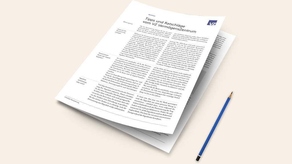 Merkblatt «richtige Hypothekarstrategie» bestellen