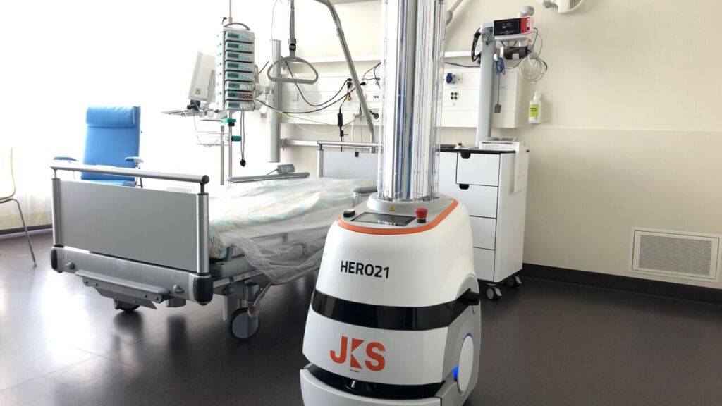 Im Zürcher Unispital putzt ein Roboter die Patientenzimmer