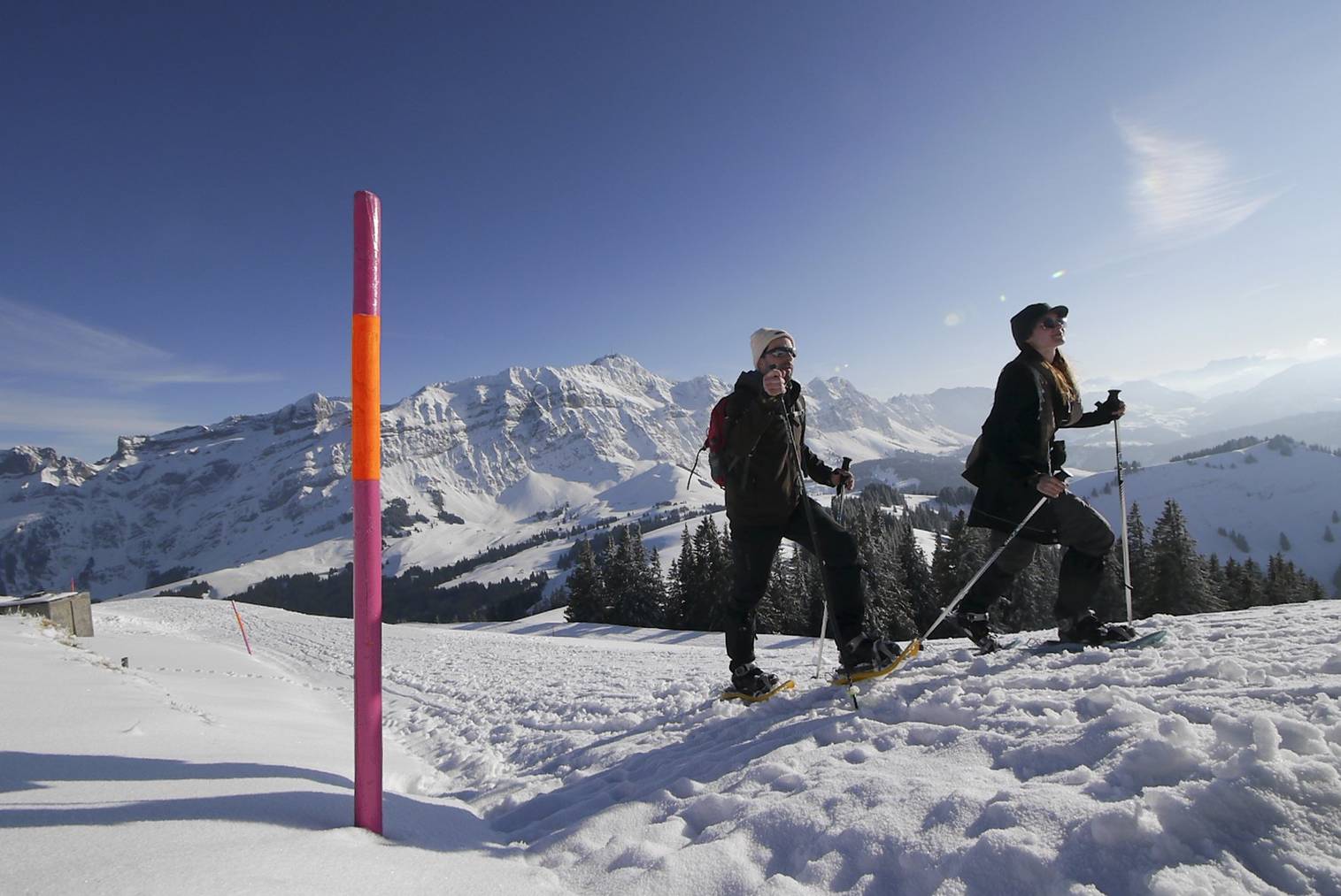 Schneeschuhlaufen auf dem Kronberg © zvg