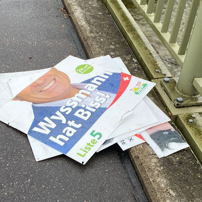 Zerstörte Wahlplakate in der Region Solothurn: «Ein Angriff auf unsere Demokratie»