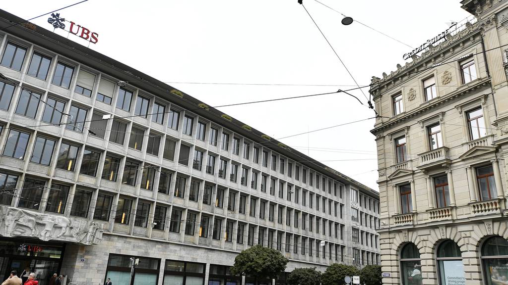Die Filialen der Credit Suisse und der UBS in Zürich.