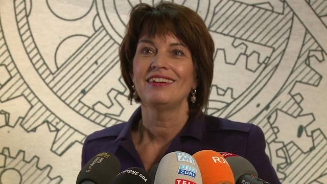 Doris Leuthard zum letzten Mal vor den Medien