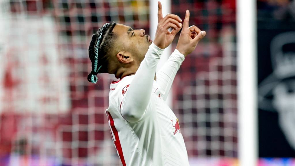 Emotion pur: Benjamin Henrichs feiert nach langer Verletzungspause sein Tor zum 5:0 für Leipzig