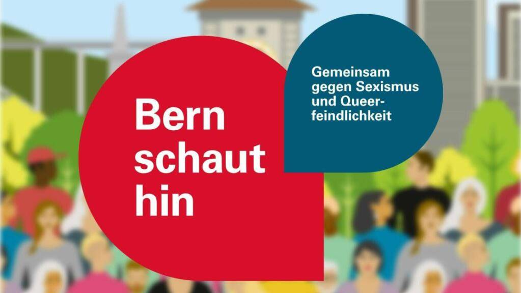 «Gemeinsam gegen Sexismus und Queerfeindlichkeit»: Die Stadt Bern hat eine Kampagne gestartet.