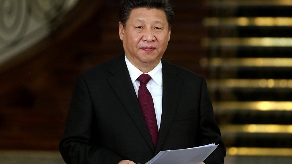 Chinas Präsident Xi Jinping bei einem Medienauftritt: China plant deutlich strengere Terrorismusgesetze, die nach Angaben der Regierung notwendig sind, um die Stabilität des Landes zu wahren. Der Westen befürchtet ein Handelshemmnis. (Archivbild)