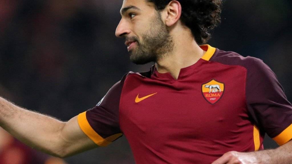 Mohamed Salah traf am Freitagabend für die AS Roma zweimal