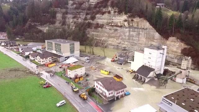 Steinschlag in Wohlhusen flutet Dorf