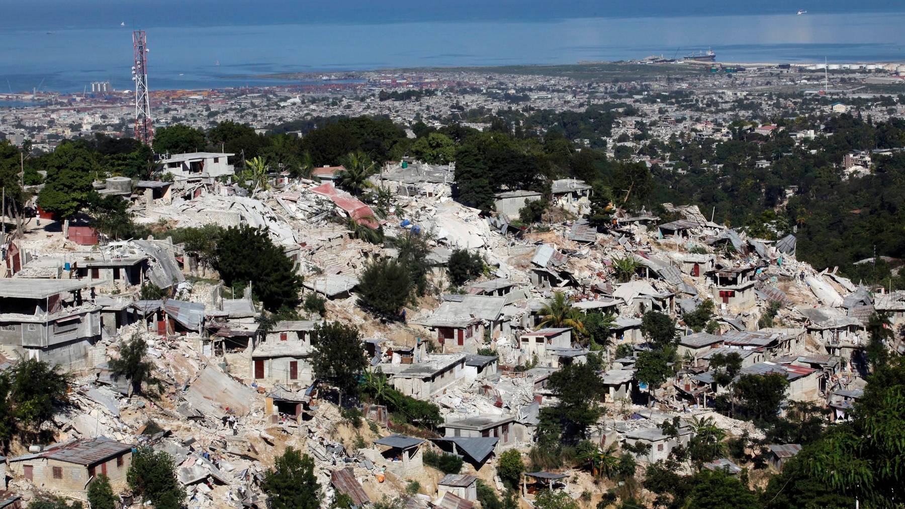 Haitis Hauptstadt Port-au-Prince nach dem Erdbeben vor zehn Jahren.