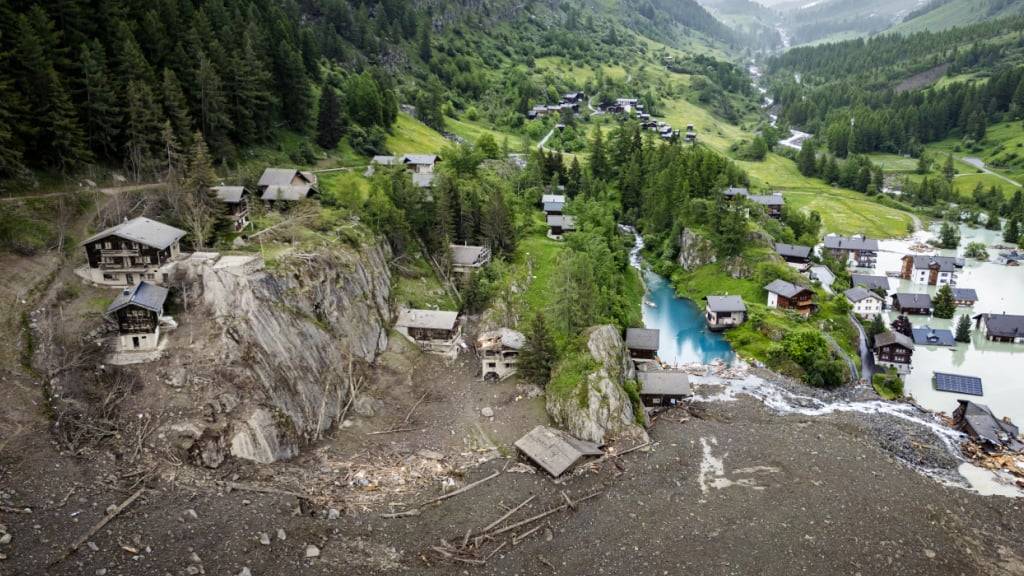 So sah das bisherige Dorf Blatten am 6. Juni aus.