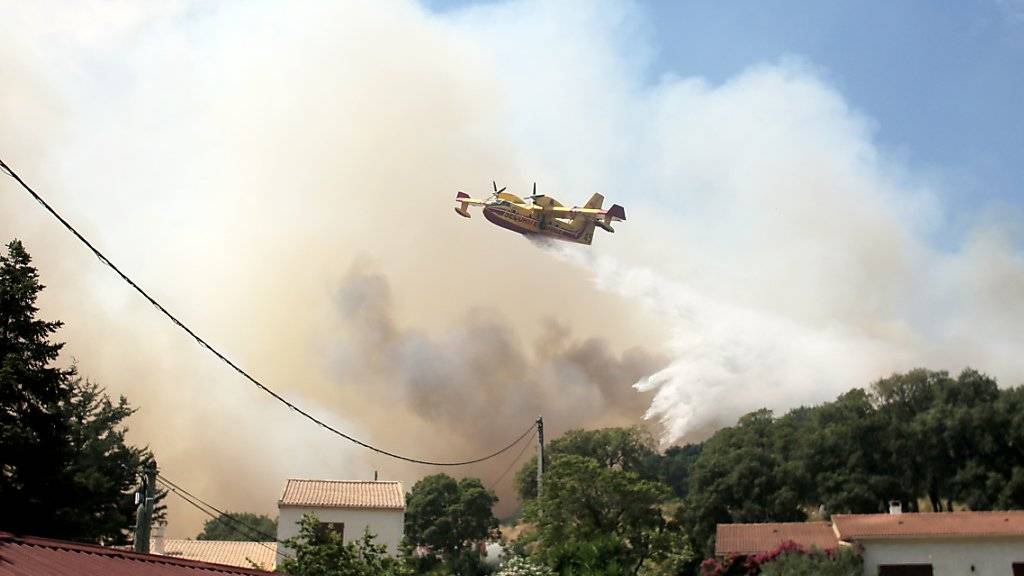 Löscharbeiten gegen Waldbrände auf Korsika (Archiv)