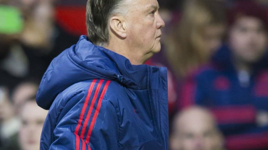 Manchester Uniteds Trainer Louis van Gaal hat Sorgen