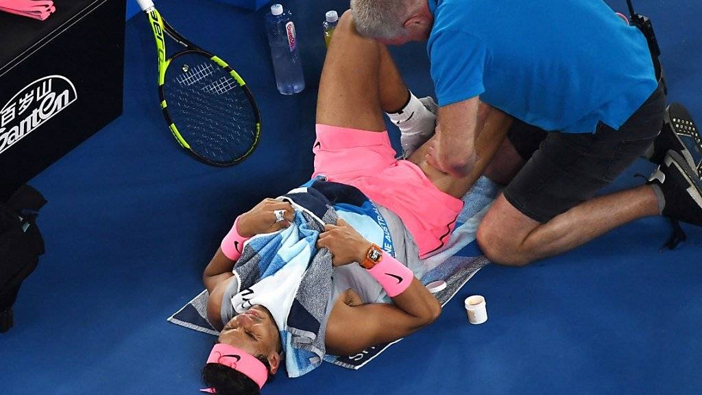 Rafael Nadal wurde am Australian Open in den Viertelfinals von einer Verletzung gestoppt