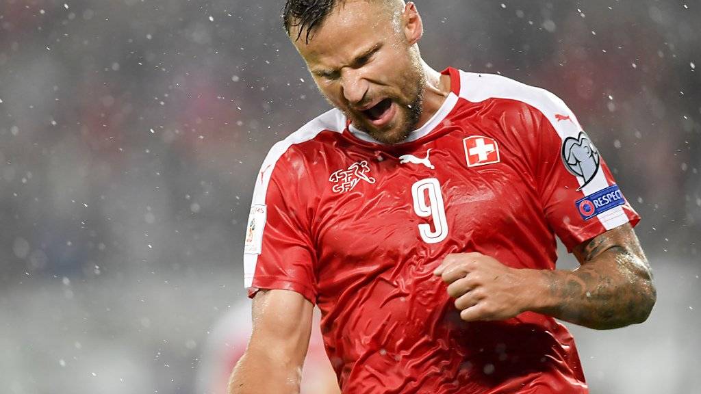 Traf im St. Galler Dauerregen in der WM-Qualifikation gegen Andorra zweimal: Haris Seferovic