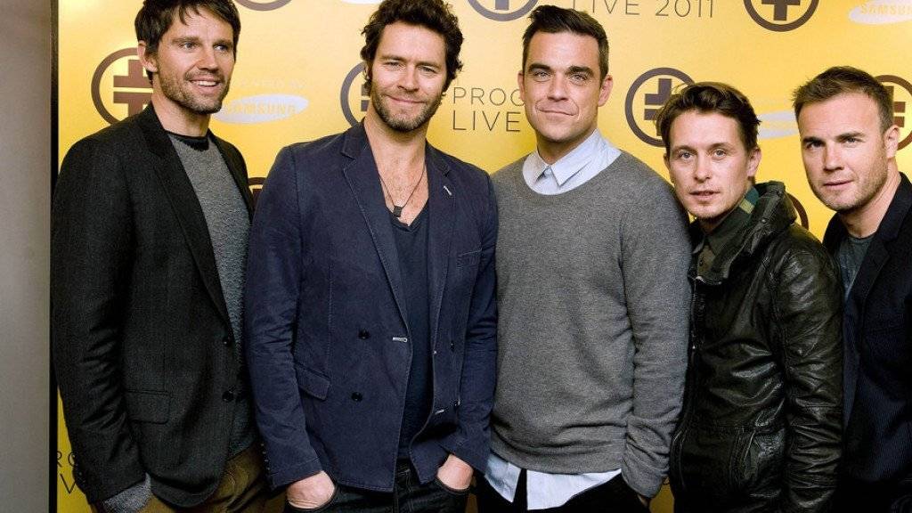 Howard Donald (2.v.l.) freut sich riesig: Der Take That-Sänger und seine Ehefrau Katie Halil erwarten ein Baby - es ist sein drittes Kind (Archiv)