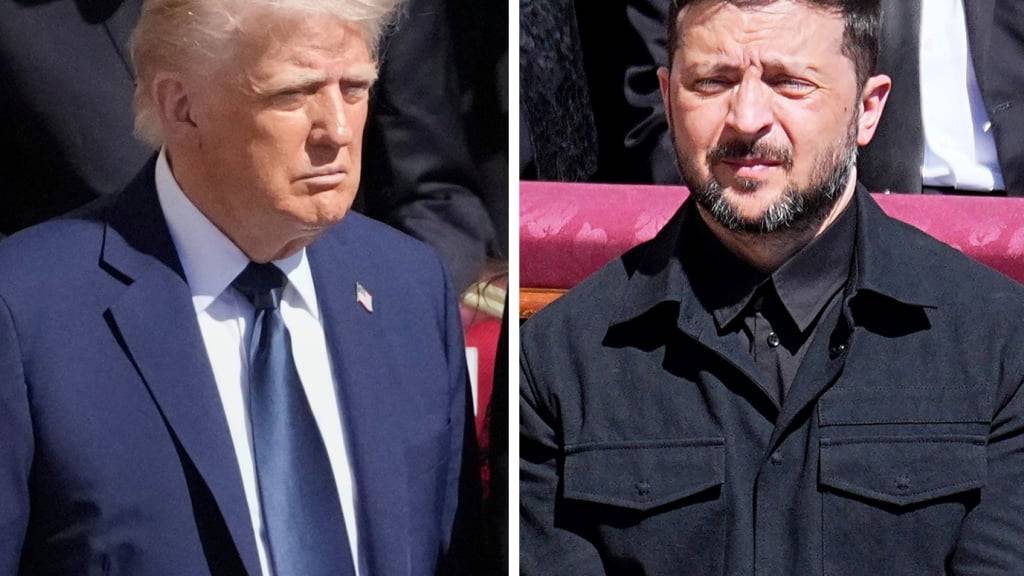 ARCHIV - US-Präsident Donald Trump (links) und der ukrainische Präsident Wolodymyr Selenskyj. Foto: Kappeler/Schreiber/AP/dpa/Archivbilder