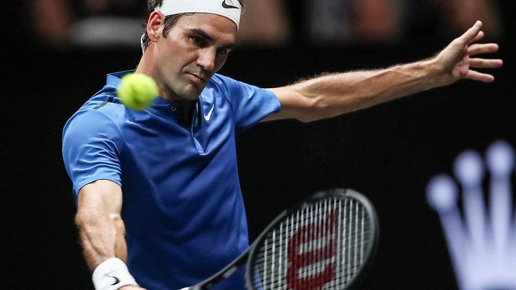 Roger Federer - im Bild am Laver Cup in Prag - spielt in der 1. Runde des ATP-Turniers in Schanghai gegen Diego Schwartzman.